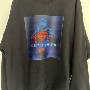 BIG & TALL Gildan Black Superman Graphic Sweatshirt